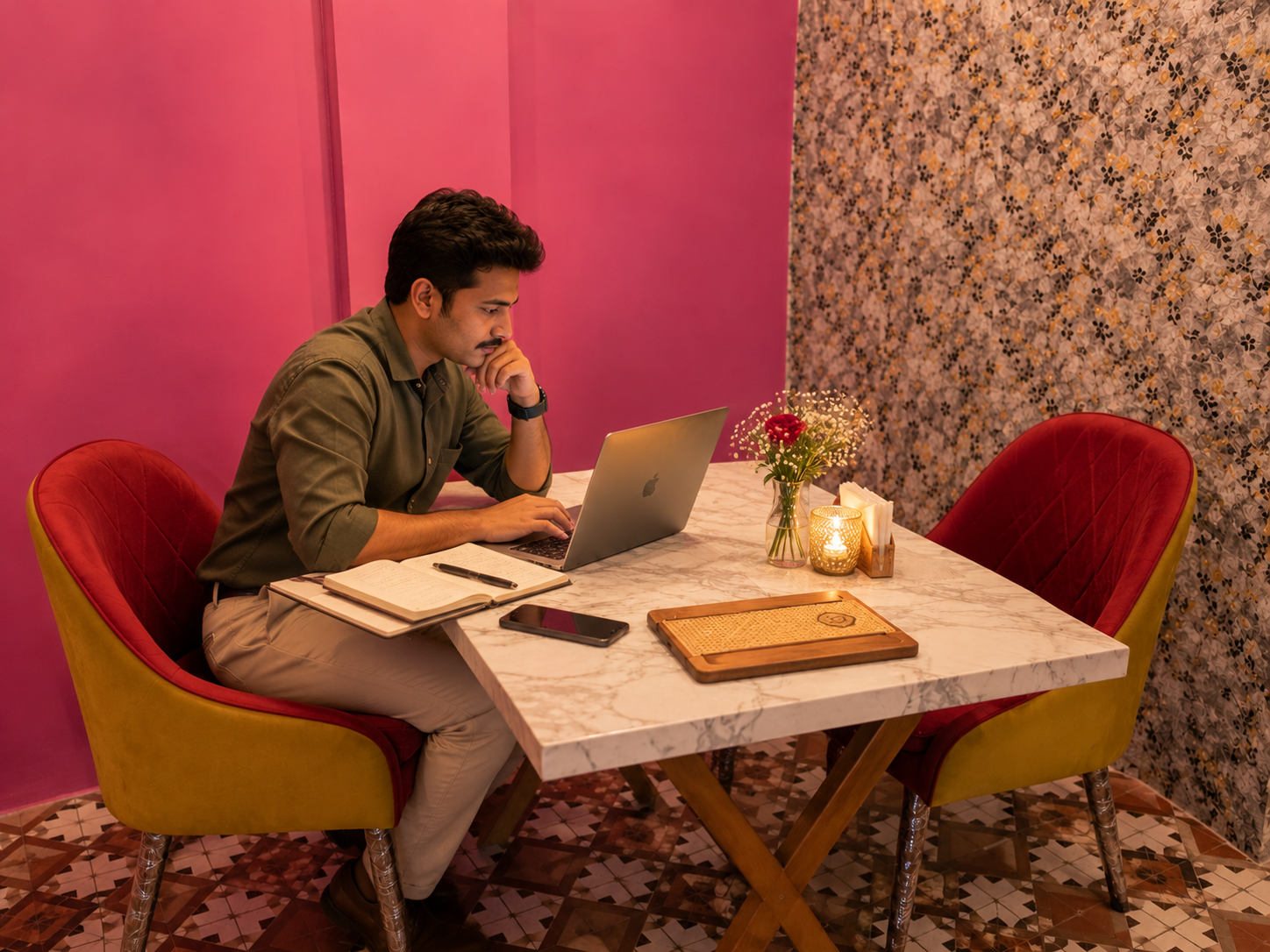 Silent, Work & Meeting Zone at Ashram Restro